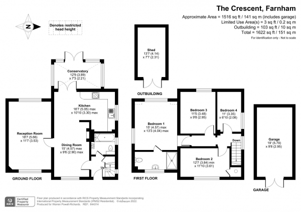 Floor Plan Image for 4 Bedroom Detached House for Sale in The Crescent, Farnham