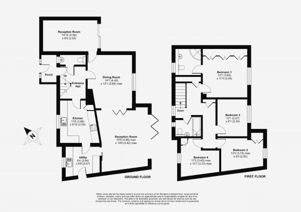 Floor Plan for 4 Bedroom Detached House to Rent in Laburnum Road, Farnham, GU9, 9DU - £577 pw | £2500 pcm