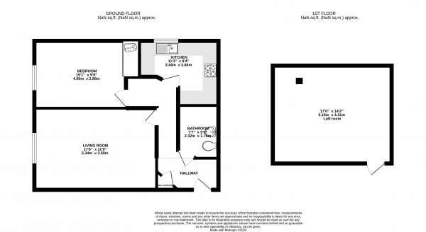 Floor Plan Image for 1 Bedroom Apartment for Sale in Shortheath Road, Farnham