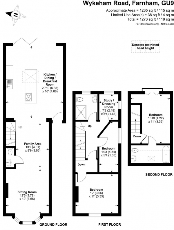 Floor Plan Image for 4 Bedroom Semi-Detached House for Sale in Wykeham Road, Farnham