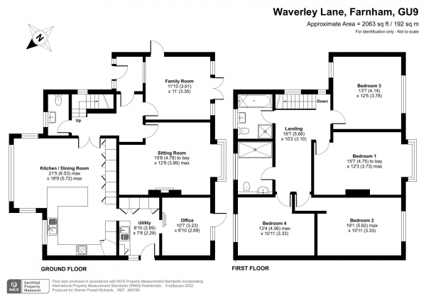 Floor Plan Image for 4 Bedroom Detached House for Sale in Waverley Lane, Farnham