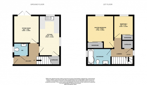 Floor Plan for 2 Bedroom Semi-Detached House to Rent in Coopers Court, Hindhead, GU26, 6FT - £346 pw | £1500 pcm