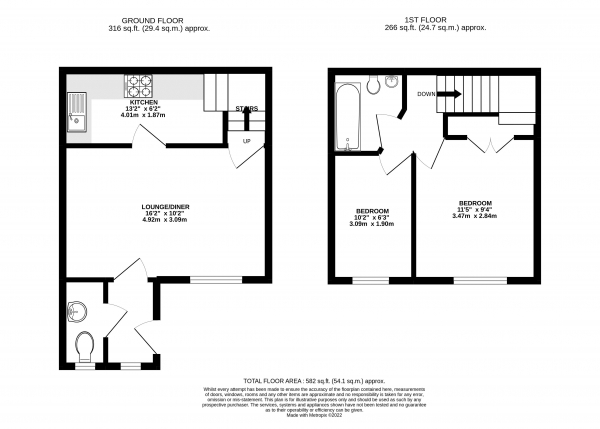 Floor Plan Image for 2 Bedroom Terraced House for Sale in Boxalls Lane, Aldershot