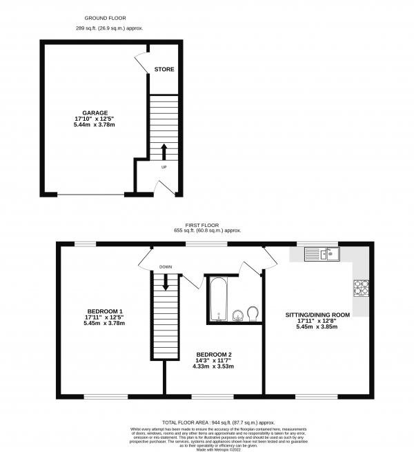 Floor Plan Image for 2 Bedroom Coach House for Sale in Ribston Road, Farnham