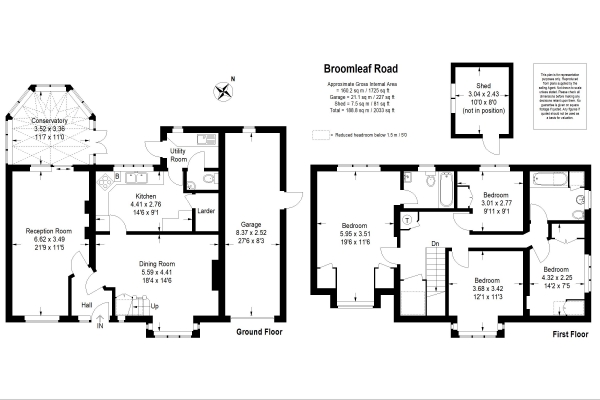 Floor Plan Image for 4 Bedroom Detached House for Sale in Broomleaf Road, Farnham