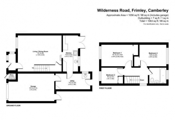 Floor Plan Image for 3 Bedroom Semi-Detached House for Sale in Wilderness Road, Camberley