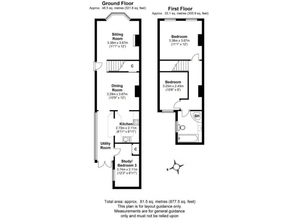 Floor Plan Image for 2 Bedroom Semi-Detached House for Sale in Weybourne Road, Farnham