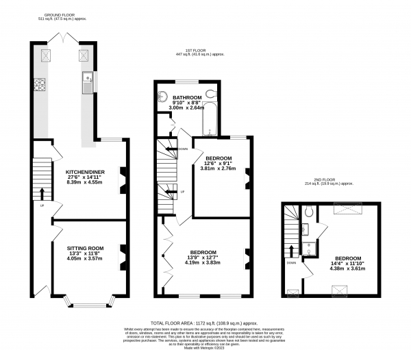 Floor Plan Image for 3 Bedroom Semi-Detached House for Sale in St. James Avenue, Farnham