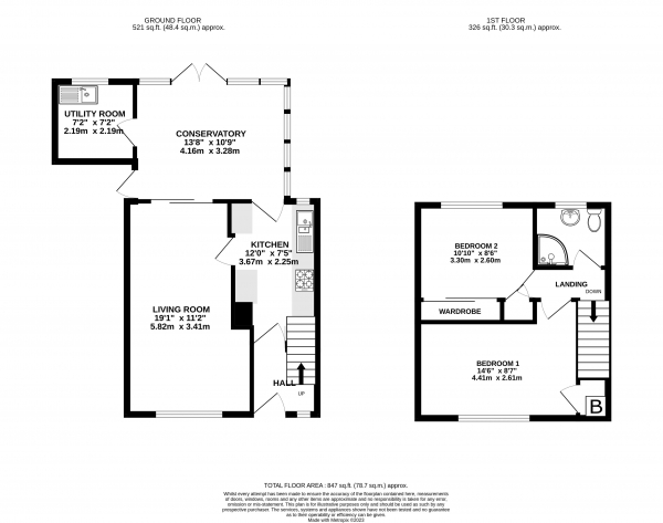 Floor Plan Image for 2 Bedroom Semi-Detached House for Sale in Fox Road, Farnham