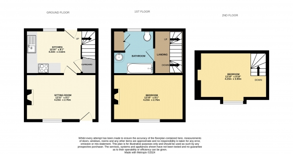 Floor Plan Image for 2 Bedroom Terraced House to Rent in Lower Church Lane, Farnham