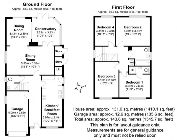 Floor Plan Image for 4 Bedroom Detached House for Sale in Thursley Road, Elstead