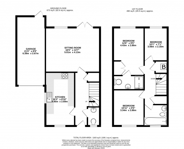 Floor Plan Image for 3 Bedroom Semi-Detached House for Sale in Gardenia Drive, Farnham