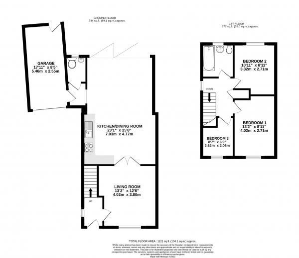 Floor Plan Image for 3 Bedroom Semi-Detached House for Sale in St. Peters Gardens, Farnham