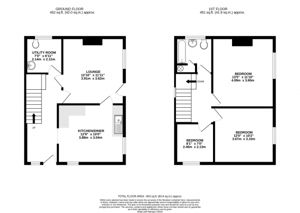 Floor Plan Image for 3 Bedroom Detached House for Sale in Sandrock Hill Road, Farnham