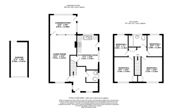 Floor Plan Image for 4 Bedroom Detached House for Sale in Willow Way, Farnham