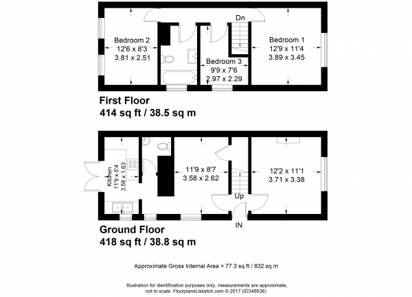 Floor Plan Image for 3 Bedroom Semi-Detached House for Sale in Greenfield Road, Farnham