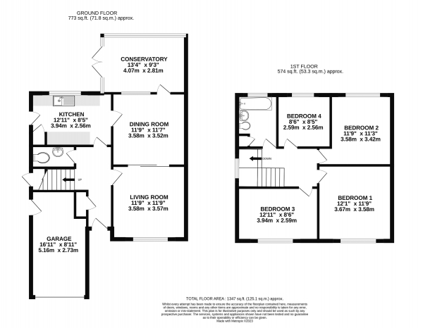 Floor Plan Image for 4 Bedroom Detached House for Sale in The Fairway, Farnham