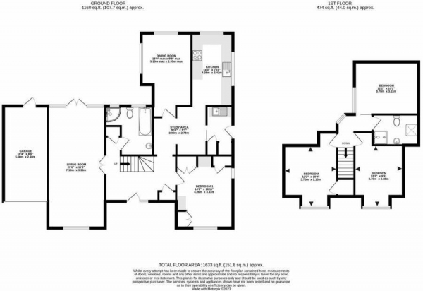 Floor Plan Image for 3 Bedroom Detached House for Sale in Broomleaf Road, Farnham