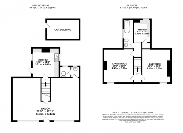 Floor Plan Image for 2 Bedroom Semi-Detached House for Sale in The Long Road, Rowledge