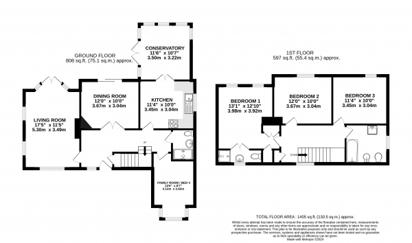 Floor Plan Image for 3 Bedroom Detached House for Sale in Waverley Lane, Farnham