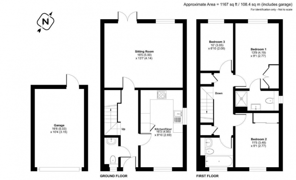 Floor Plan Image for 3 Bedroom Detached House for Sale in Acacia Gardens, Farnham