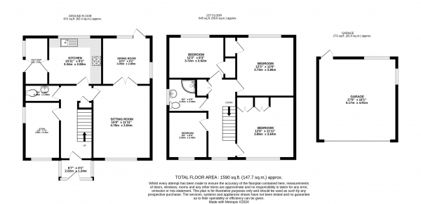 Floor Plan Image for 4 Bedroom Detached House for Sale in Oast House Crescent, Farnham