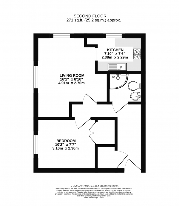 Floor Plan Image for 1 Bedroom Retirement Property for Sale in South Street, Farnham