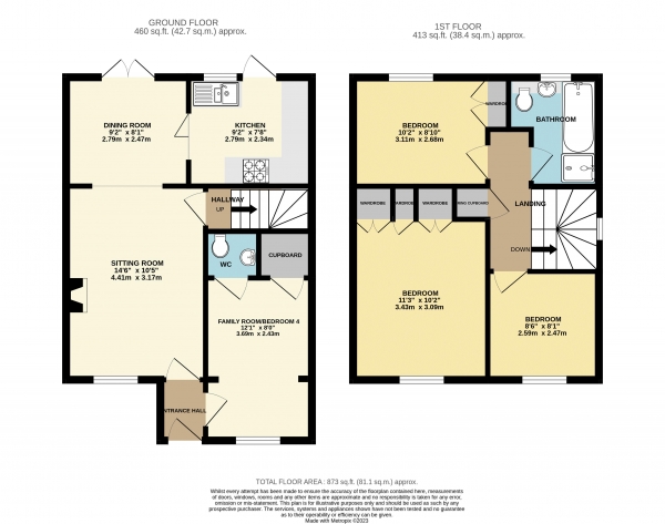 Floor Plan for 4 Bedroom Detached House to Rent in Southern Way, Farnham, GU9, 8DF - £462 pw | £2000 pcm