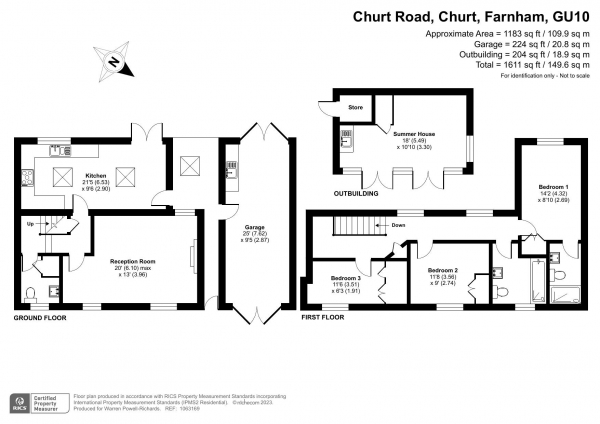 Floor Plan Image for 3 Bedroom Cottage for Sale in Churt Road, Farnham