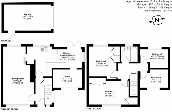 Floor Plan Image for 4 Bedroom Semi-Detached House for Sale in Kiln Lane, Farnham