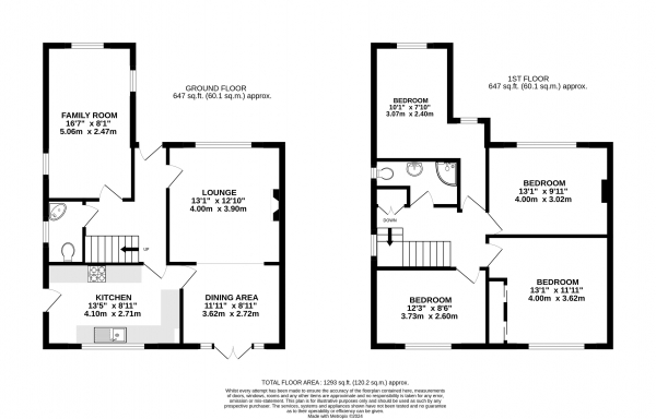 Floor Plan Image for 4 Bedroom Semi-Detached House for Sale in Mount Pleasant, Farnham