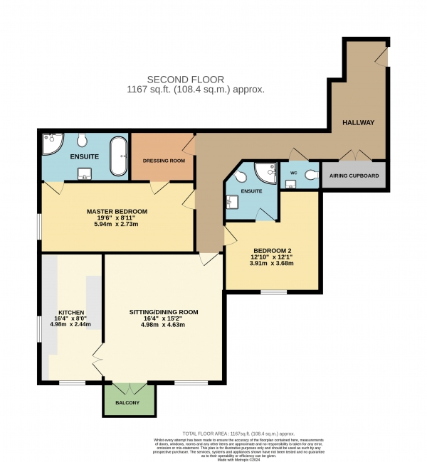 Floor Plan Image for 2 Bedroom Apartment to Rent in East Street, Farnham