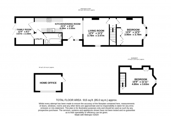 Floor Plan Image for 2 Bedroom Apartment for Sale in St. James Terrace