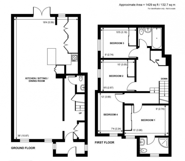 Floor Plan Image for 4 Bedroom Property for Sale in Dockenfield Road, Farnham