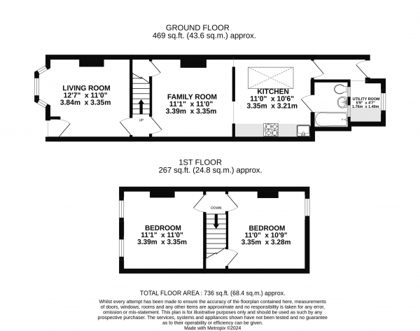 Floor Plan Image for 2 Bedroom Terraced House for Sale in Wykeham Road, Farnham