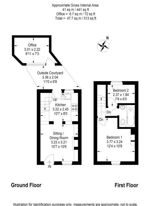 Floor Plan Image for 2 Bedroom Cottage for Sale in Mead Lane, Farnham