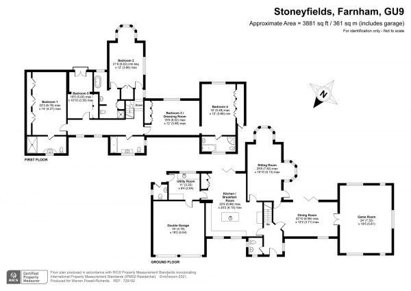 Floor Plan Image for 5 Bedroom Detached House for Sale in Stoneyfields, Farnham