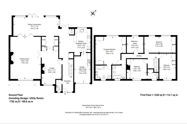 Floor Plan Image for 5 Bedroom Detached House for Sale in Upper Bourne Lane, Farnham