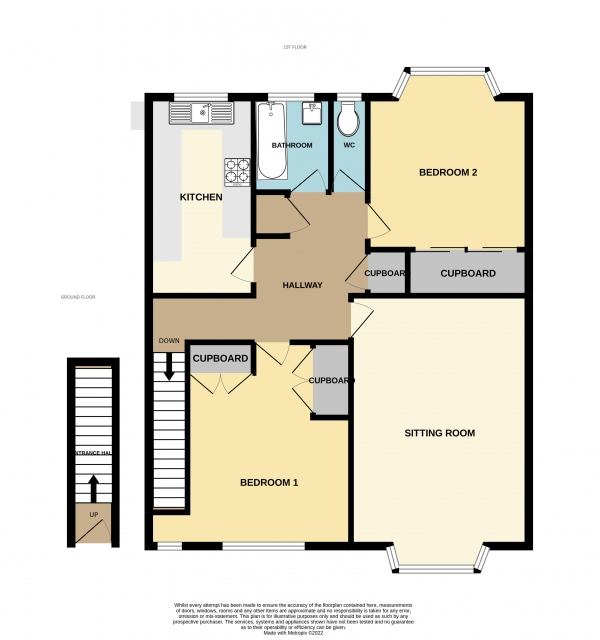 Floor Plan Image for 2 Bedroom Apartment to Rent in Firgrove Court, Farnham