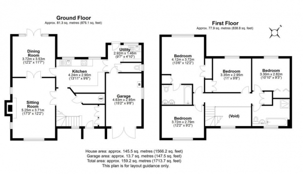 Floor Plan Image for 4 Bedroom Detached House for Sale in River Row, Farnham