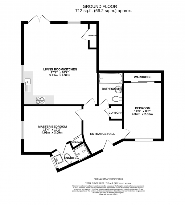 Floor Plan Image for 2 Bedroom Maisonette for Sale in Whitebines, Farnham