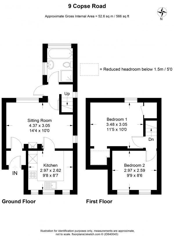 Floor Plan Image for 2 Bedroom Detached House for Sale in Copse Road, Haslemere - NO ONWARD CHAIN - VIDEO VIEWING NOW AVAILABLE