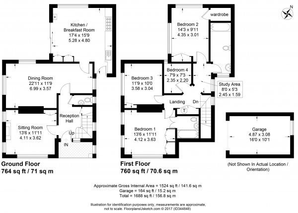 Floor Plan Image for 4 Bedroom Detached House for Sale in 13 Meadway, Haslemere