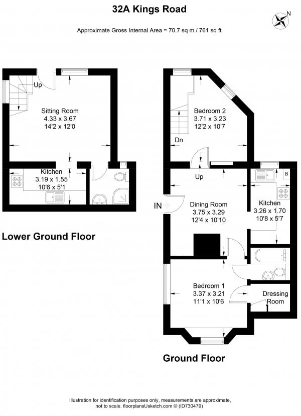 Floor Plan Image for 2 Bedroom Duplex for Sale in Kings Road, Haslemere