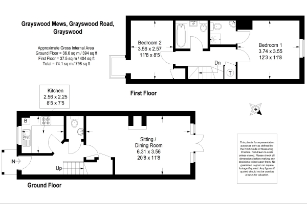 Floor Plan Image for 2 Bedroom Mews for Sale in Grayswood Road, Haslemere