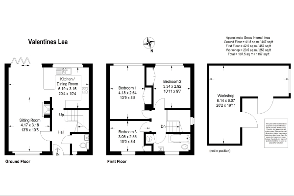 Floor Plan Image for 3 Bedroom Semi-Detached House for Sale in Valentines Lea, Petworth