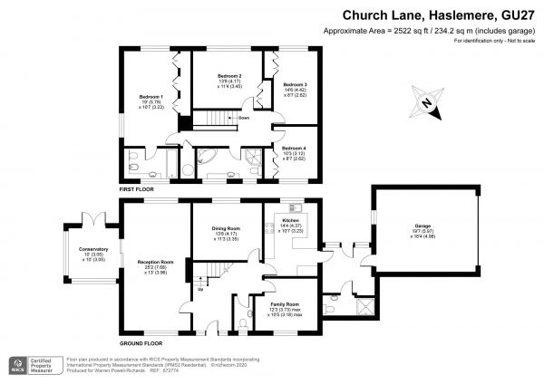 Floor Plan Image for 4 Bedroom Detached House for Sale in Church Lane, Haslemere CENTRAL LOCATION, SECLUDED DETACHED FAMILY HOME