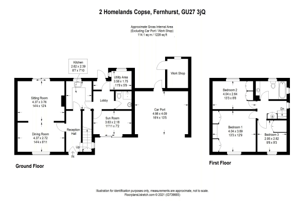 Floor Plan Image for 3 Bedroom Property for Sale in Homelands Copse, Haslemere SEMI-RURAL LOCATION, WITH POTENTIAL