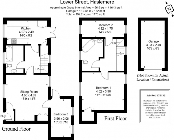 Floor Plan Image for 3 Bedroom Property for Sale in Lower Street, Haslemere - Wonderful period cottage centrally located with garden and garage