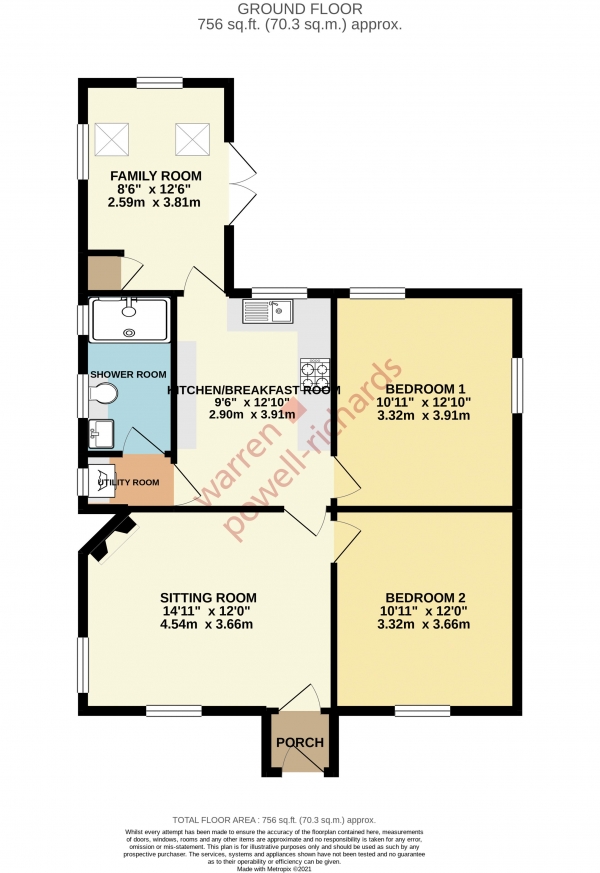 Floor Plan Image for 2 Bedroom Bungalow to Rent in Glebe Road, Haslemere